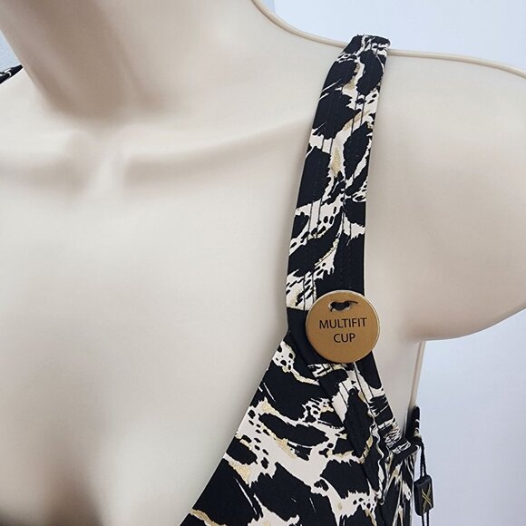 Nip Tuck Swim Size 6 Womens Animal Print One Piece Swimsuit Multifit Cup New - Picture 3 of 12